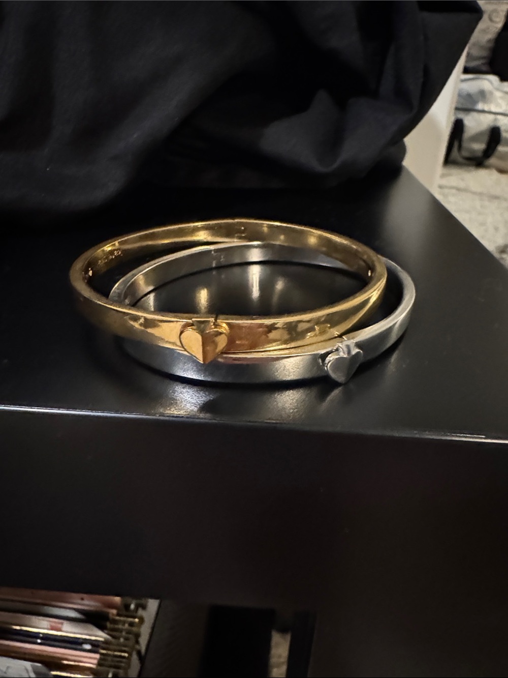 kate spade Gold & Silver Heart Bangle Duo